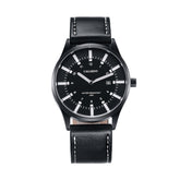 CAGARNY 6866 Fashion Dual Quartz Movement Wrist Watch with Genuine Leather Band(Orange Number)